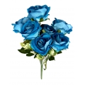 Rose Bouquet Blue (7) 16"